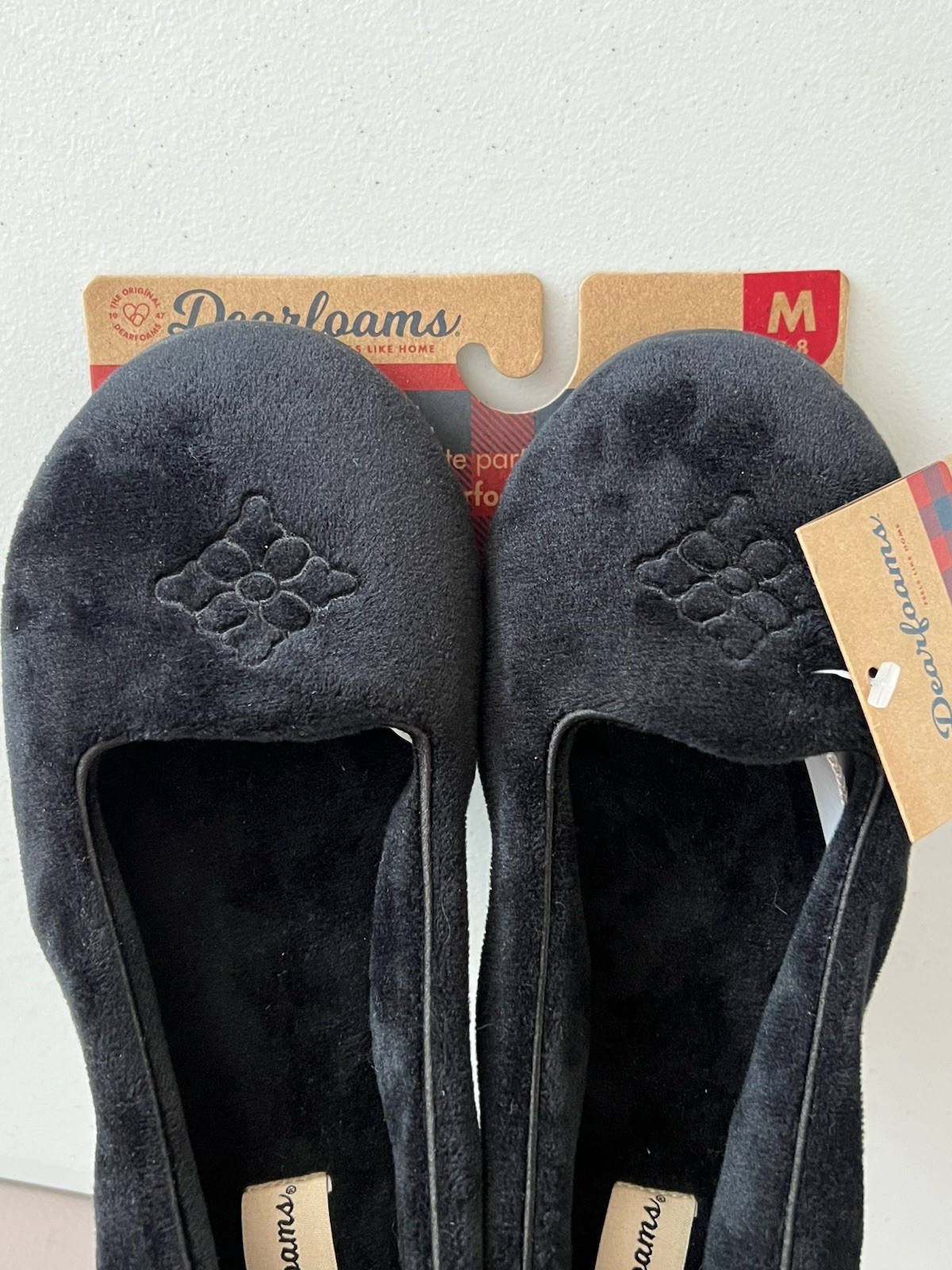 Dearfoams Womens Rebecca Microfiber Velour Closed Back House Slipper Memory Foam