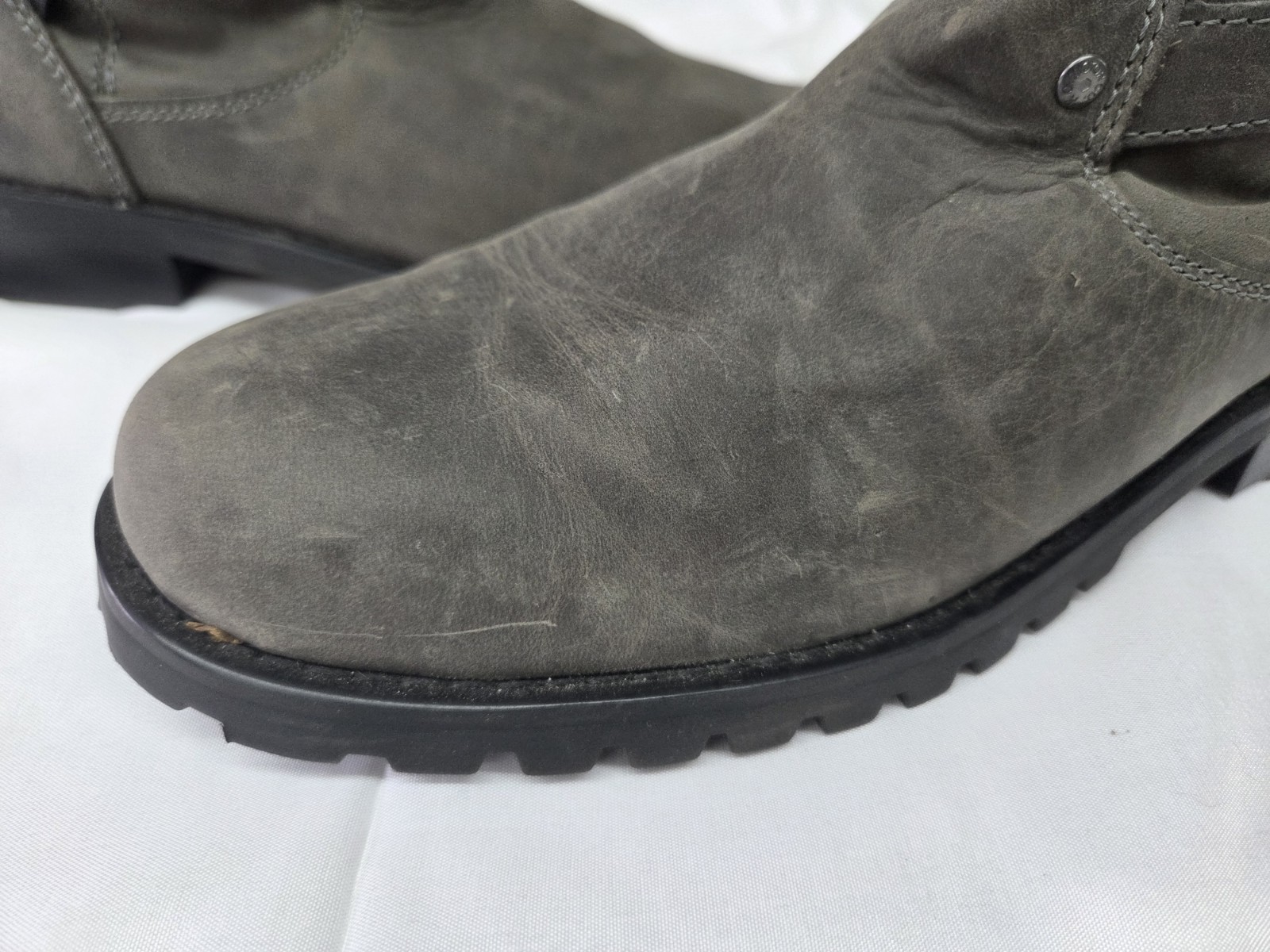 Harley Davidson Almand Waterproof Slate Grey Leather Biker Boots Women’s Size 10
