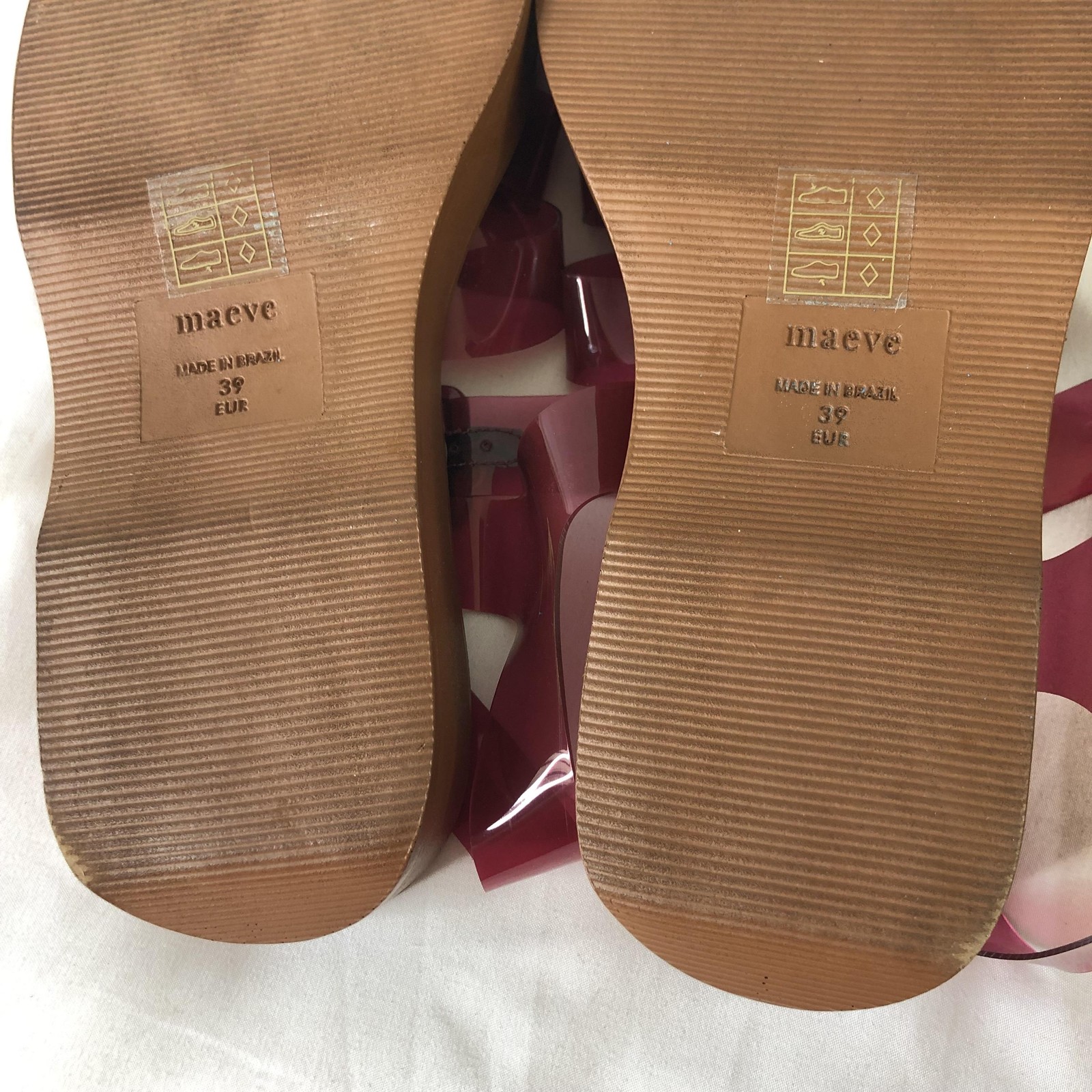 Maeve Shoes Womens Size 8.5 Pink Jelly Strappy Platform Sandals Fishermen Beach