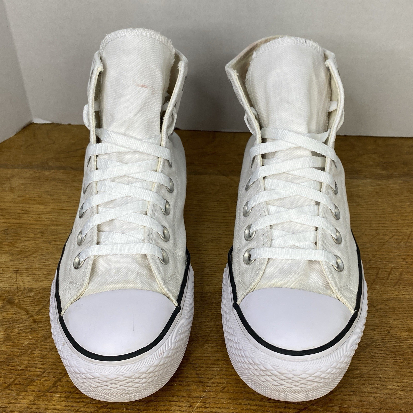 Converse Chuck Taylor All Star Lift Hi Platform White Canvas Shoe 560846C Sz 7/9
