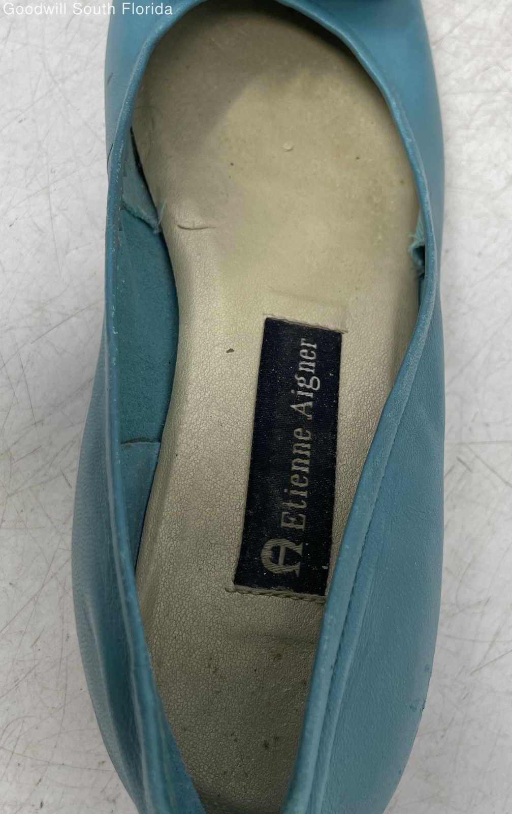 Etienne Aigner Womens Gardener Green Square Toe Slip-On Ballet Flats Size 7 M