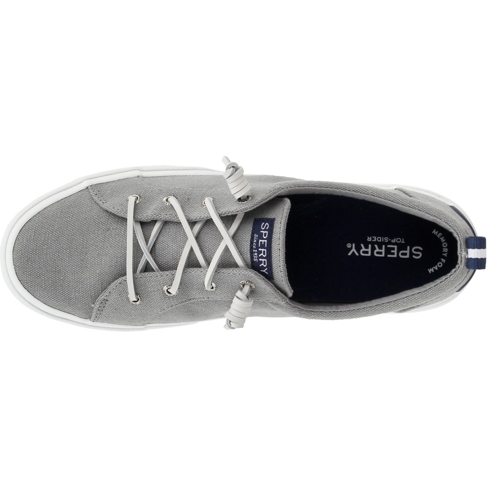 Sperry Pier Wave Ltt Lace Up Womens Grey Sneakers Casual Shoes STS85103