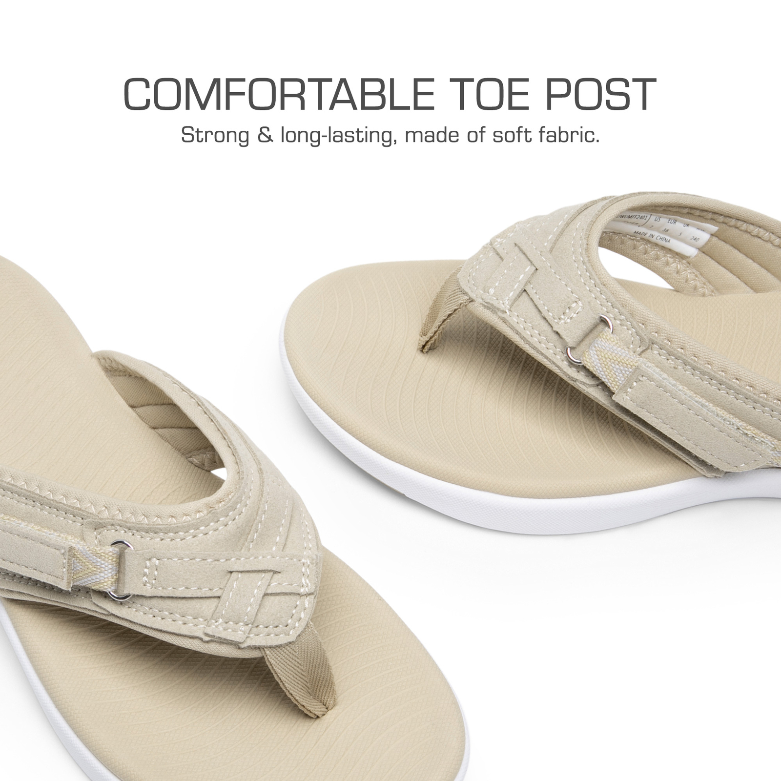 Women Summer Flip Flops With Arch Support Air Cushion Beach Walking Sandals NEW