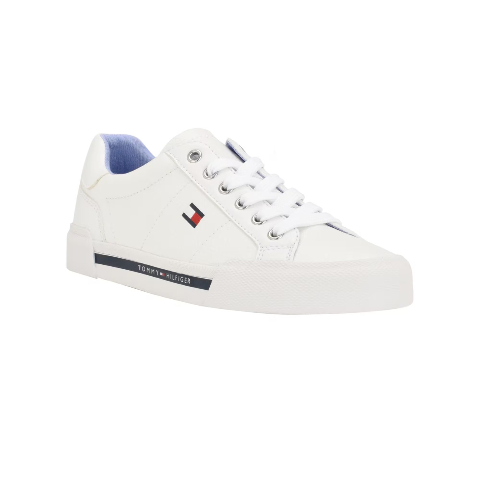 Women’s Tommy Hilfiger Lestiel Lace-Up Faux Leather Casual Sneakers White
