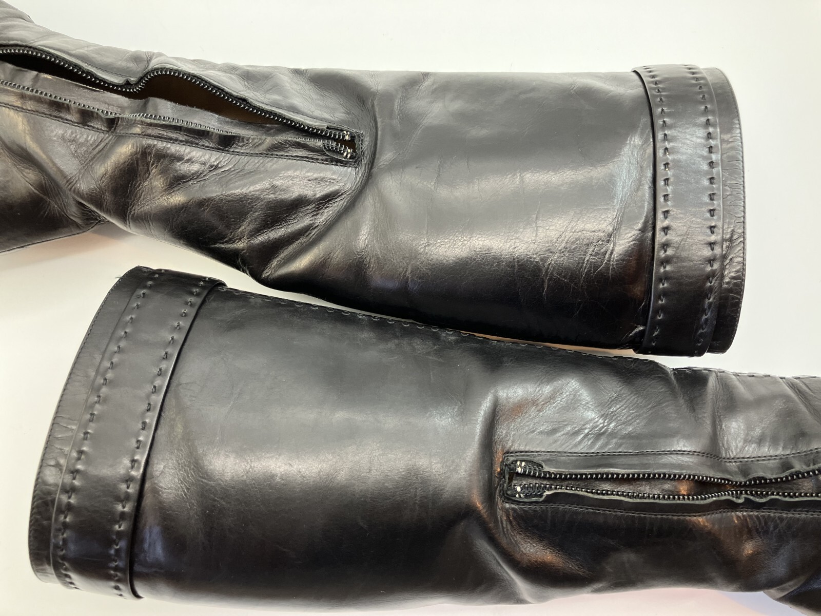 LOUIS VUITTON leather long boots black (EU 35.5)(US 5.5)(22.5 cm)(8.86 inch)…