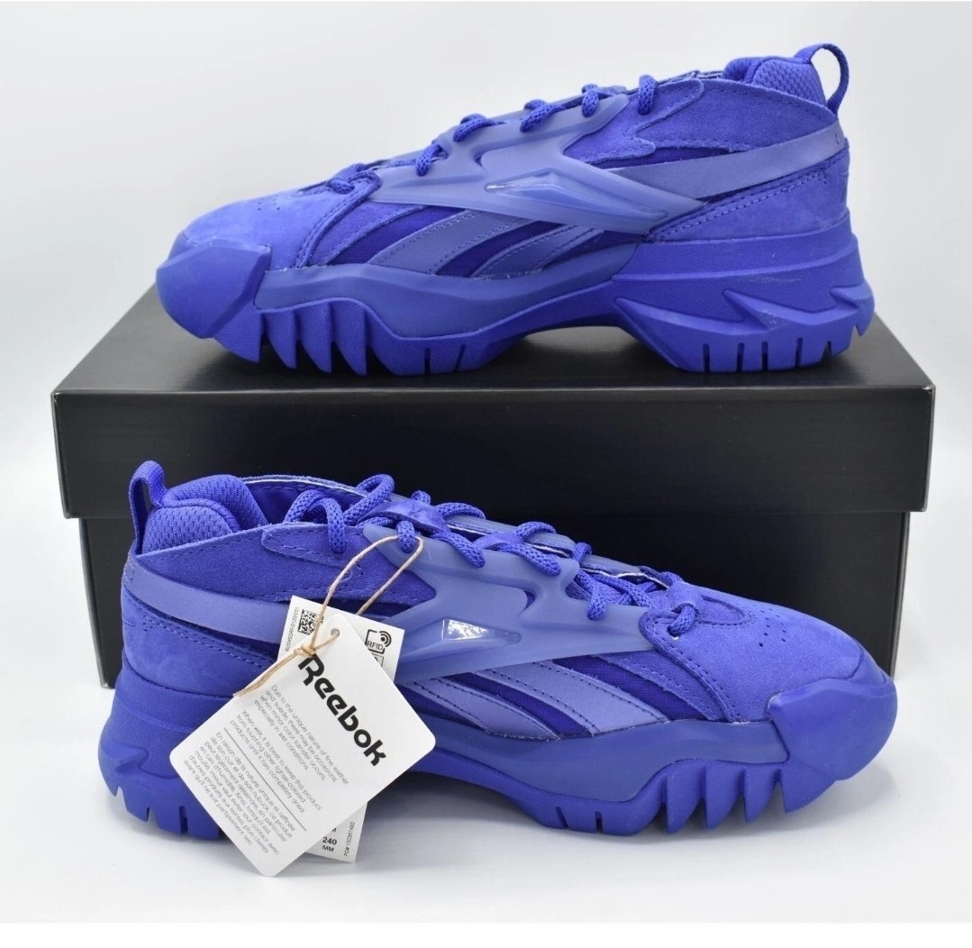 Reebok Womens Size 8 Cardi B Club V2 Blue Purple Sneakers Shoes