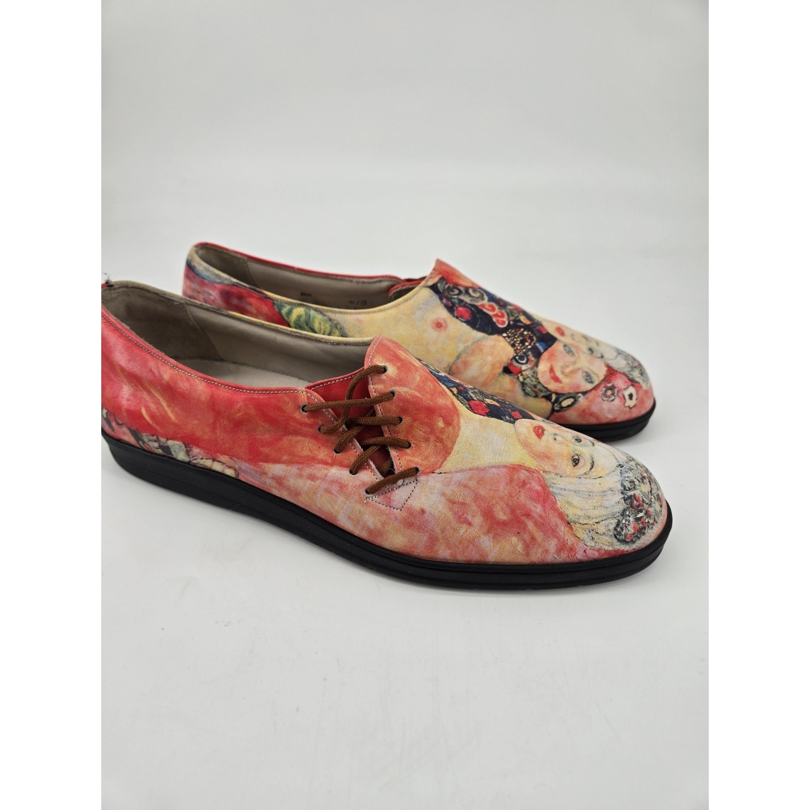Icon Shoes Artist Gustav Klimt Women Friends Side Tie Flat Shoes Women 10 Mens 8