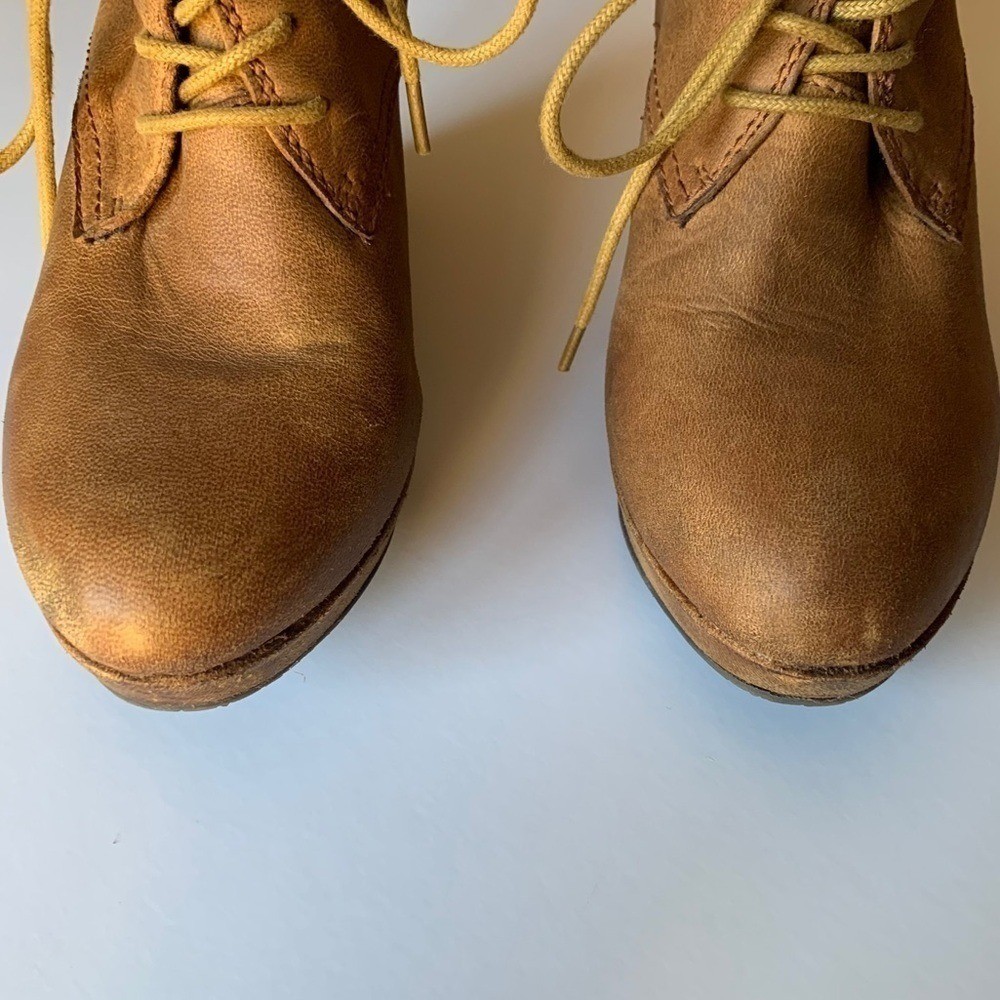 Steve Madden Maarkee Leather Lace Up Wedge Boots