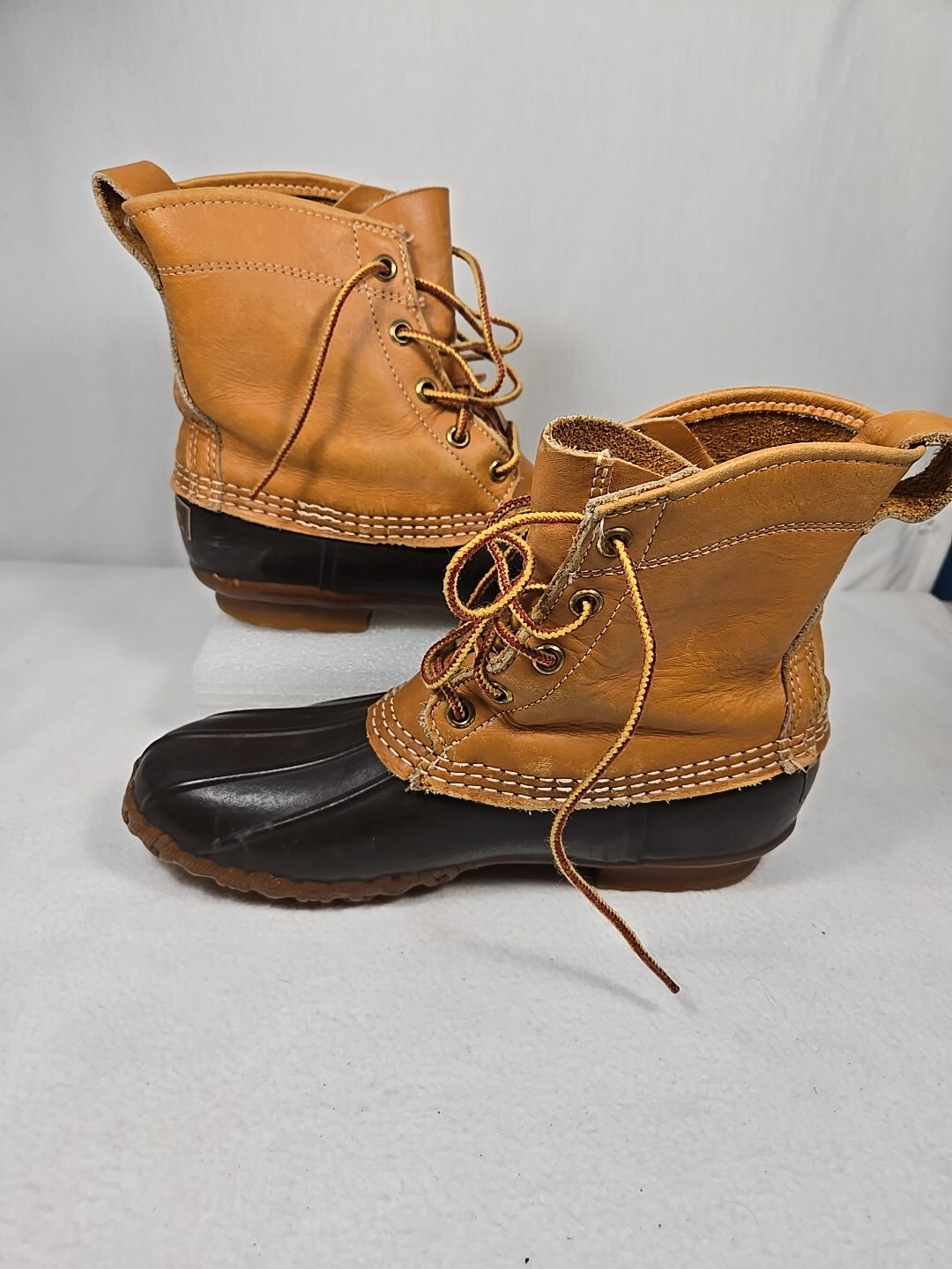 Vintage LL BEAN Womens Size 7 Maine Hunting Shoe Boots Made in USA 5 Eyelets