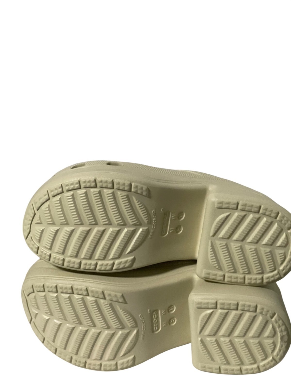 Crocs Siren Clogs Womens Size 11 Platform Sole Cream Color