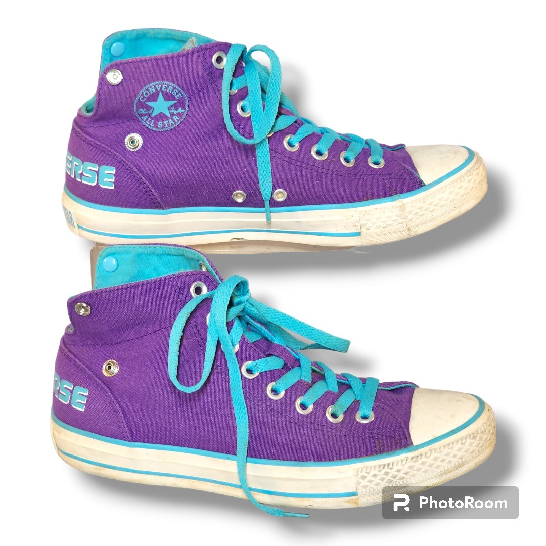 Converse All Star Snap Low Top Size 9.5 Teal and Purple (men’s size 7.5)