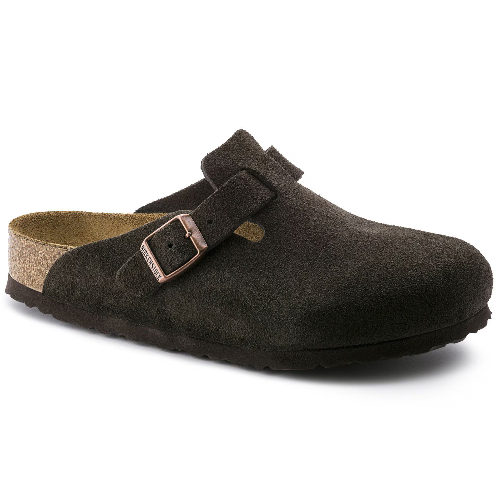 Birkenstock Boston Mocha Soft Footbed Clogs Suede Unisex Shoes Size US6-12