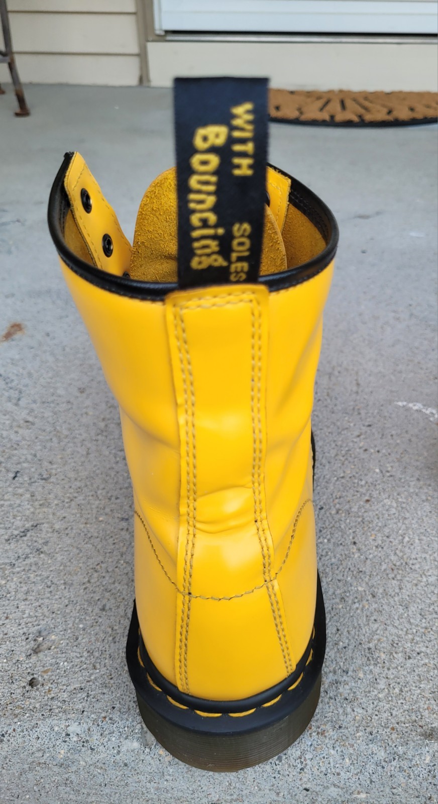Yellow Dr. Martens 1460 Boots. U.S. Men’s 11. Women’s 12. U.K. 10. Docs.