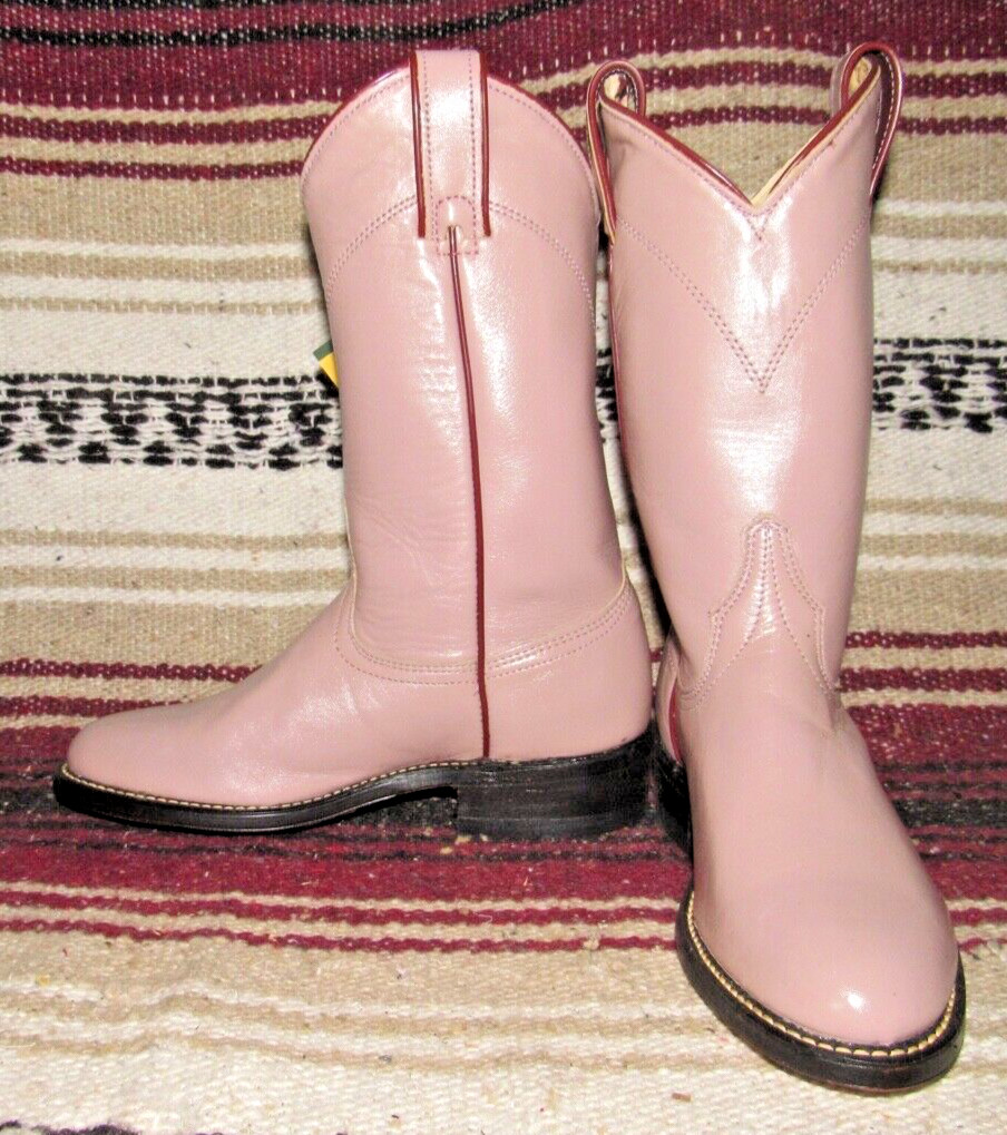 Womens Vintage Wrangler Pearl Leather Cowboy Boots 5 M NEW with Box