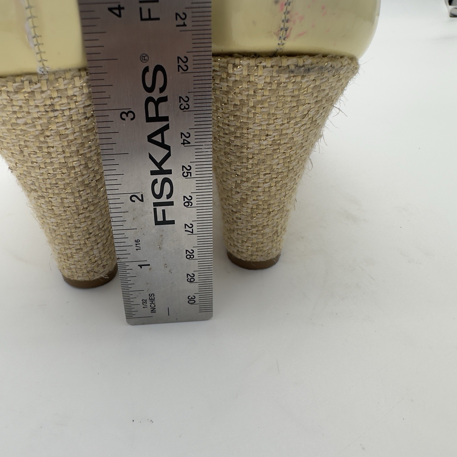 Lilly Pulitzer Wedge Resort Chic Basket Weave Creamy Tan Size 8.5
