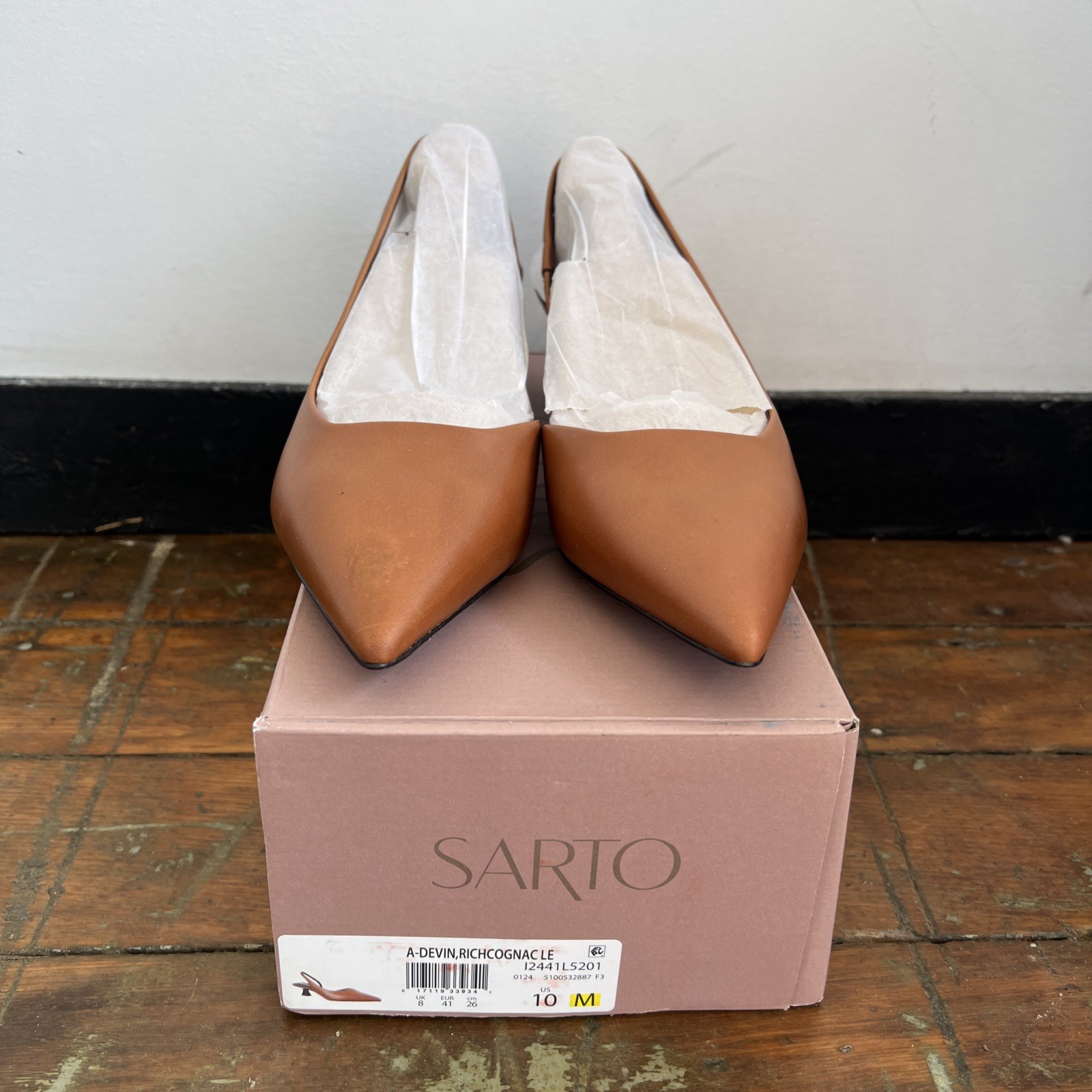 Sarto Franco Sarto Womens Devin Brown Slingback Heels 10 Medium (B,M) BHFO 8723
