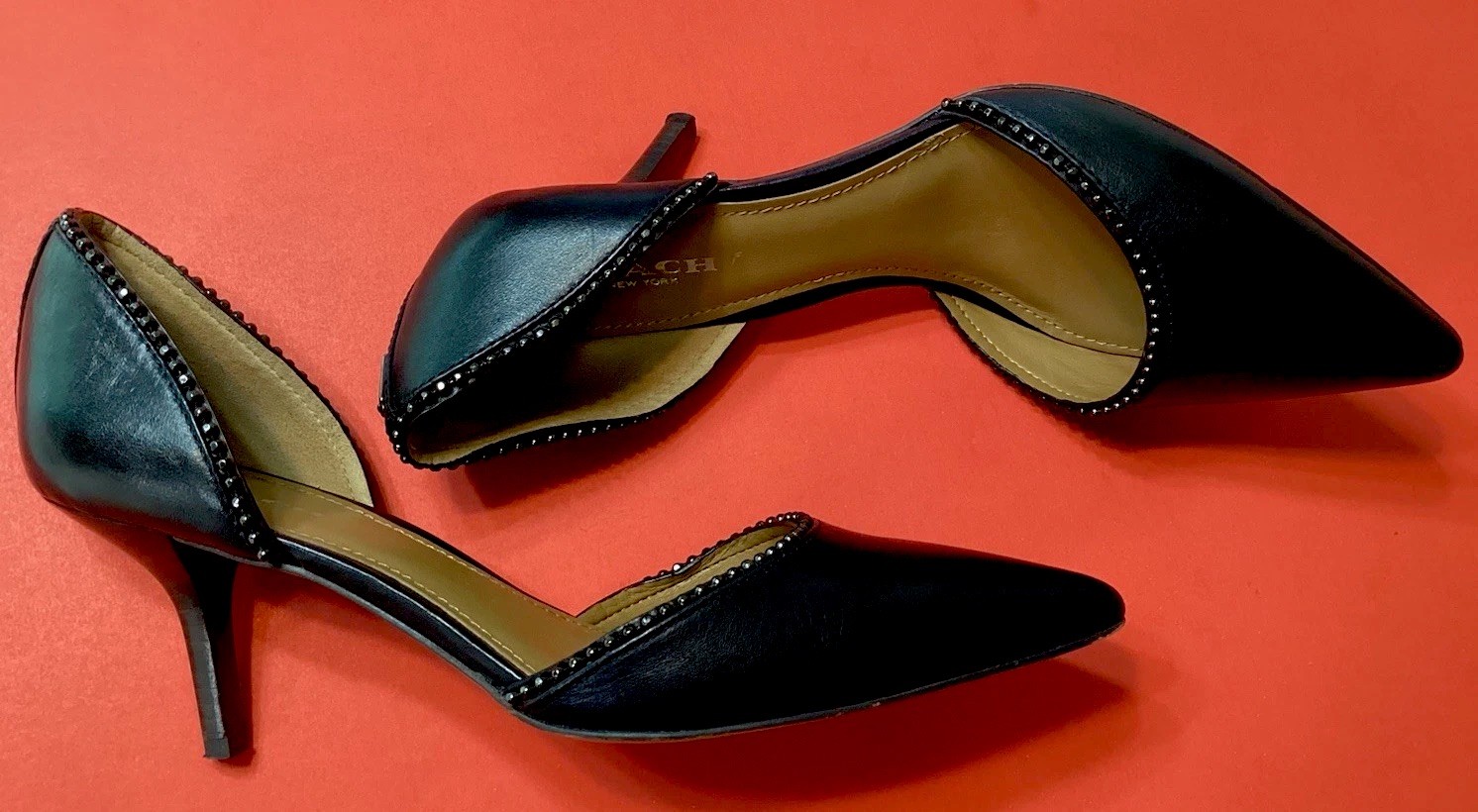 * Coach Blossom Women’s 6 B Semi Matte Calf pumps Black