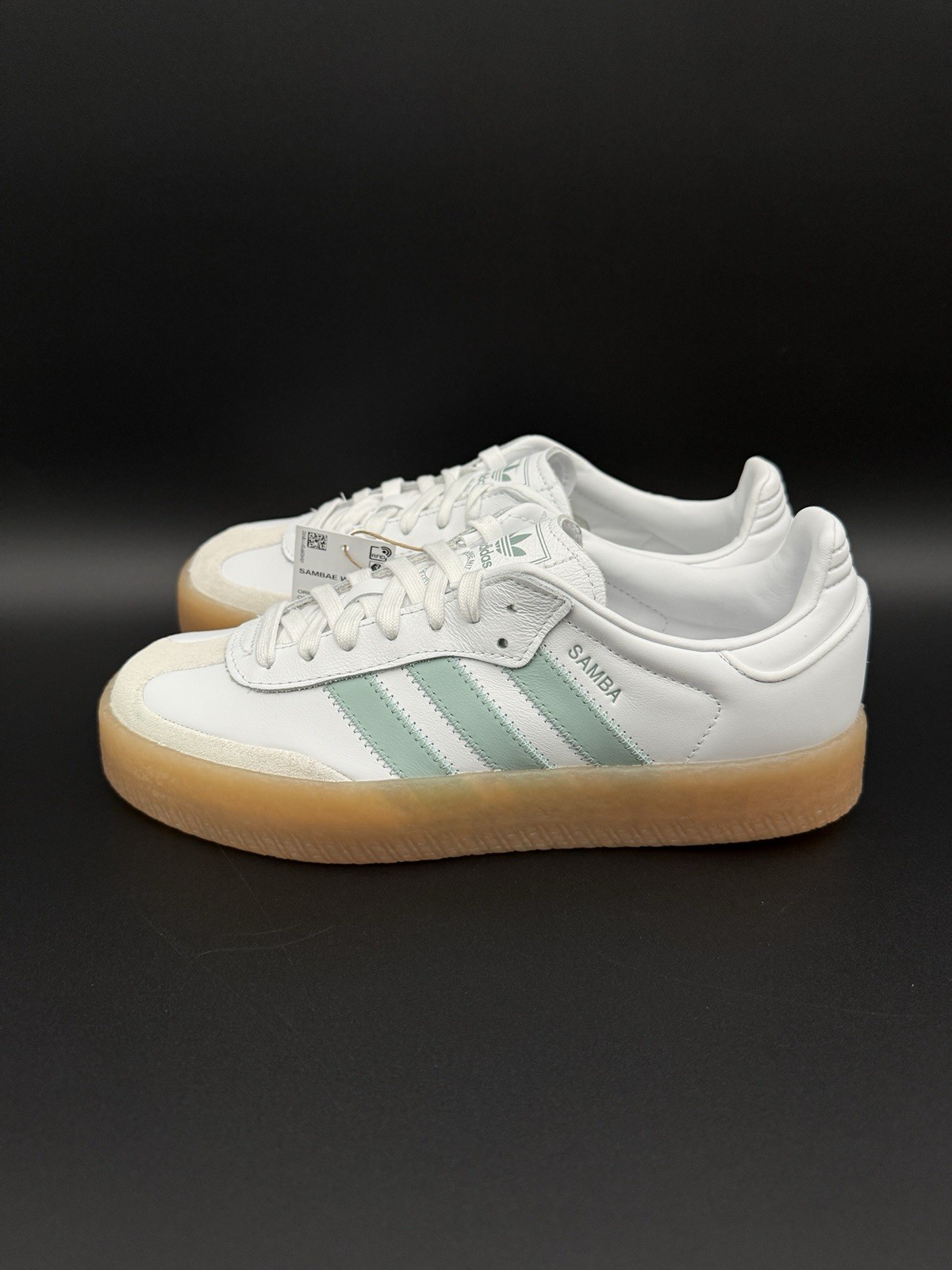 adidas Originals Sambae W White Wonder Blue Gum Women Casual Shoes JP5609