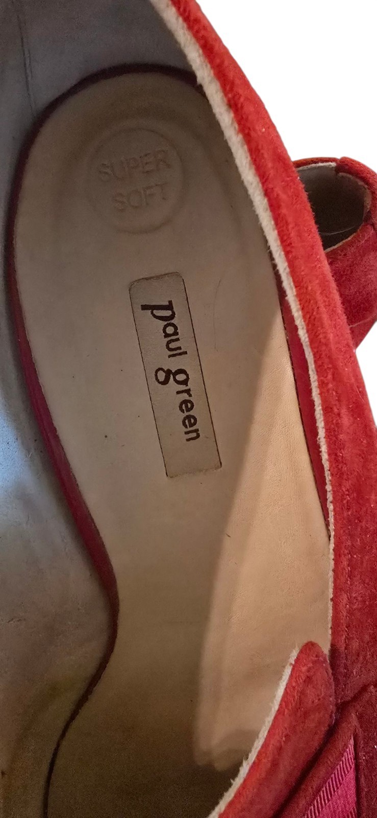 Paul Green Women’s Red Suede Loafers Size 5.5