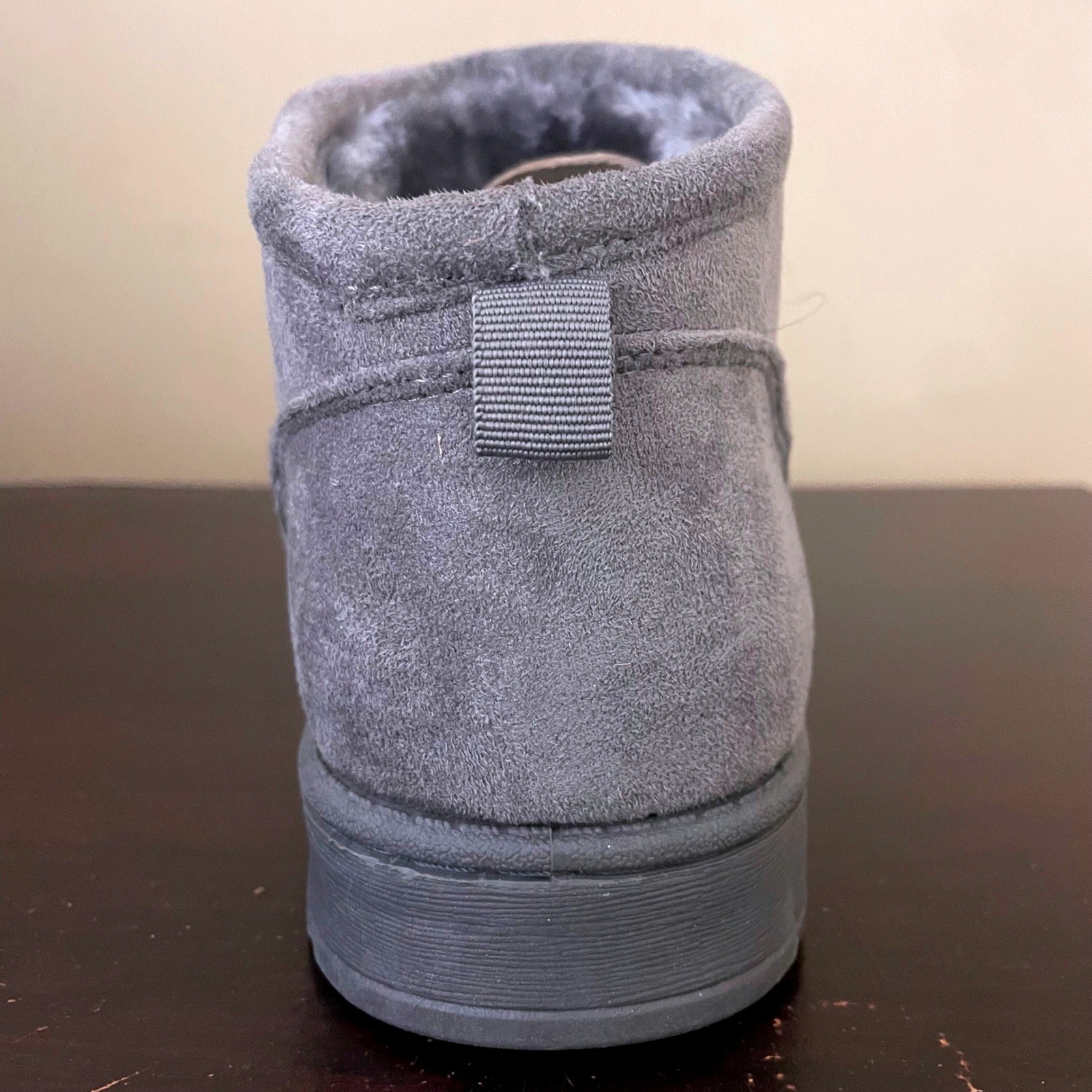 White Mountain Inspa Grey Faux Fur Lined Ankle Boots W34658-020 Womens 9.5M