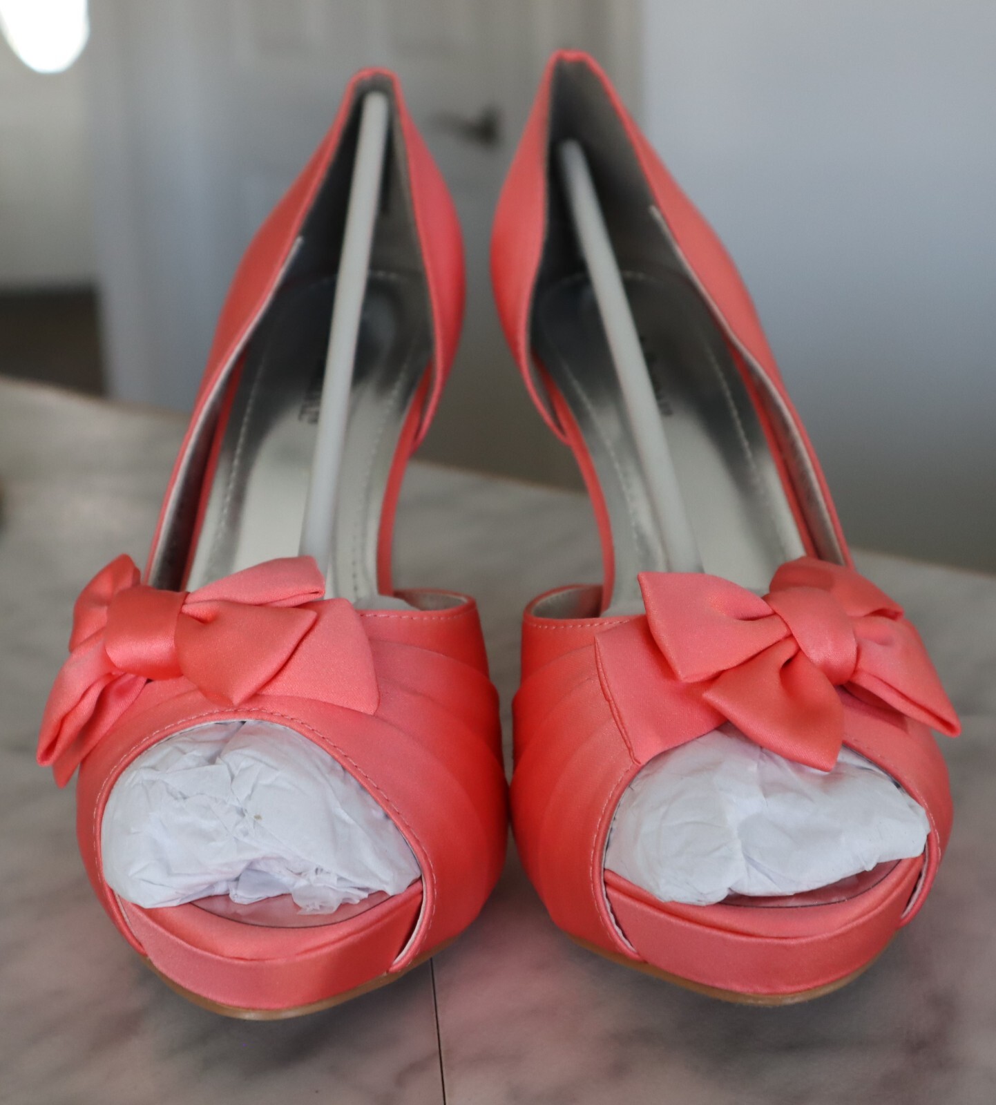 DAVID’s BRIDAL Palomawide Maribelle Corralreef High Heel shoes size 11 (NIB)