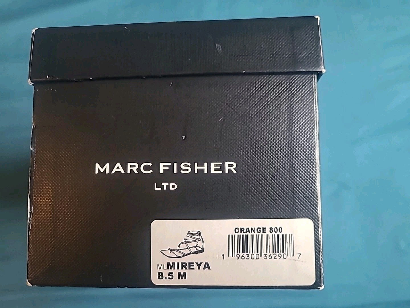 Marc Fisher Ltd Mireya Orange 800 Size 8.5 W Leather Flap Ankle Wrap Sandals