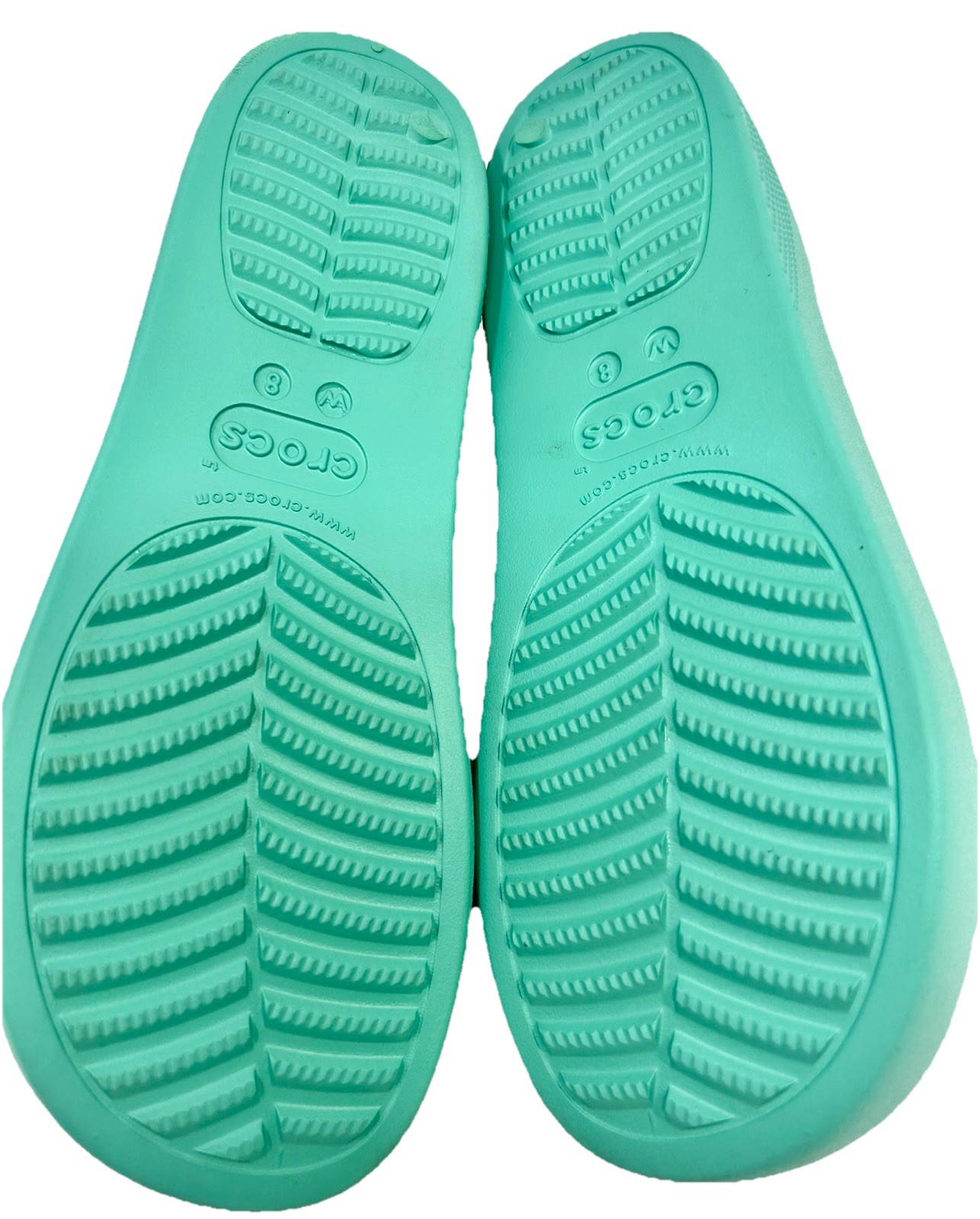 Crocs Classic Platform Slide 208180 Mint Green Women Sandals Size 8 Worn Once!
