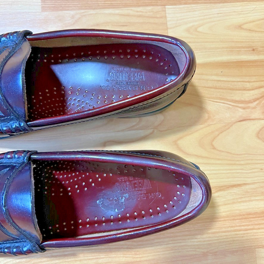 G.H. Bass Weejuns Leather Penny Loafers Women’s 7.5 C Burgundy Slip On Shoes
