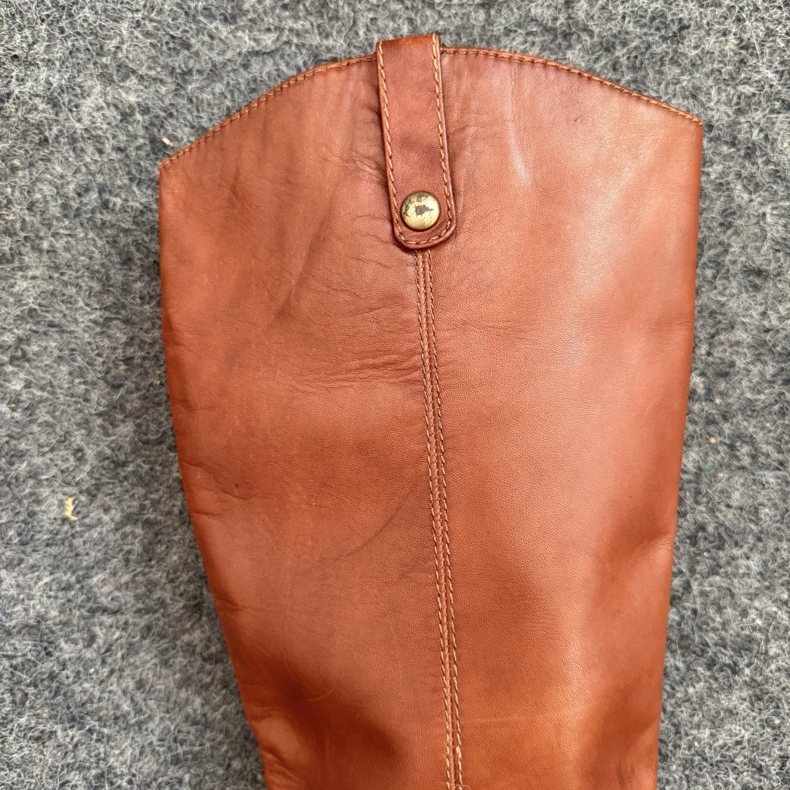 I.N.C. International Concepts Fawne Leather Tall Riding Boots Cognac Brown Sz 11