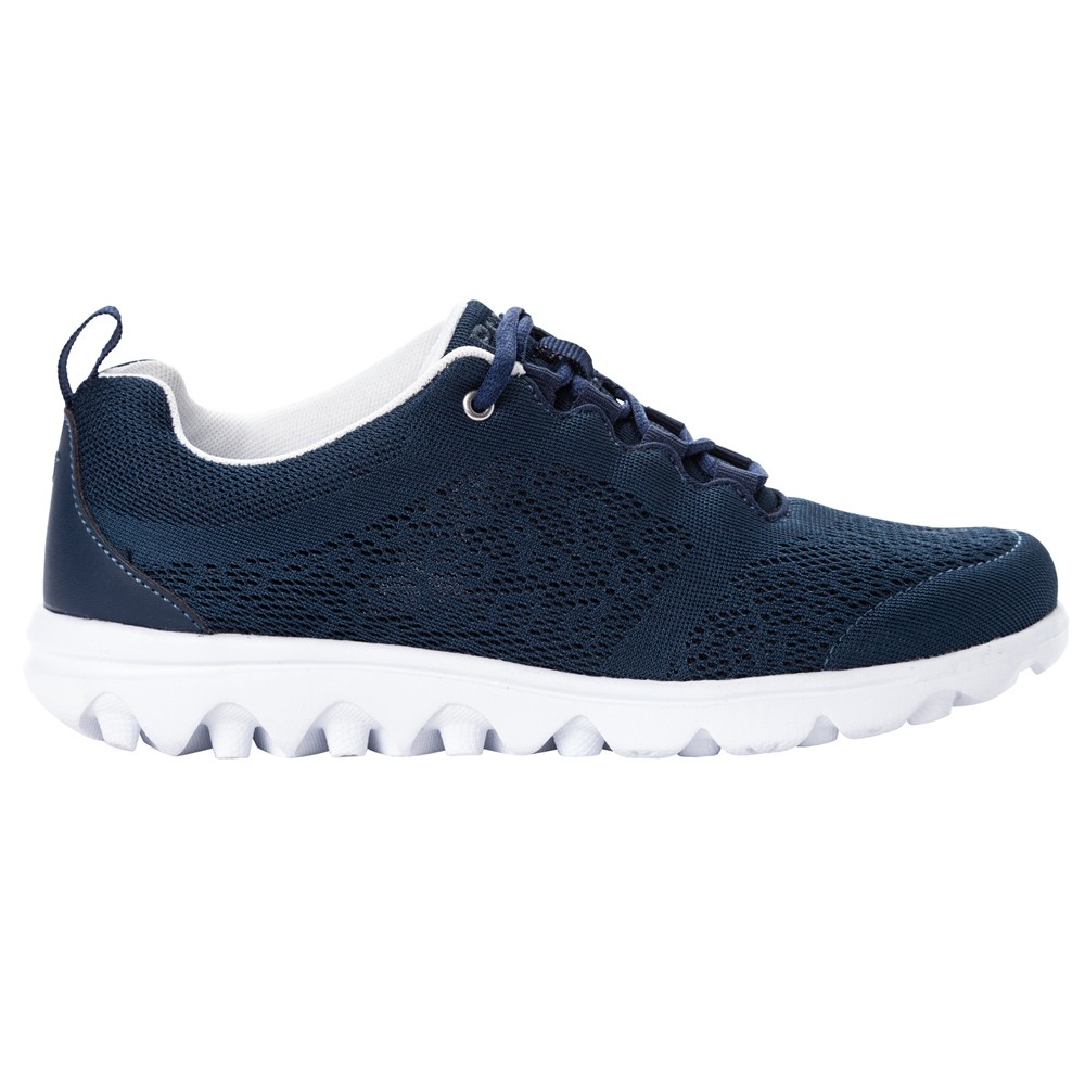 Propet Travelactiv Lace Up Womens Blue Sneakers Casual Shoes W5102NAV