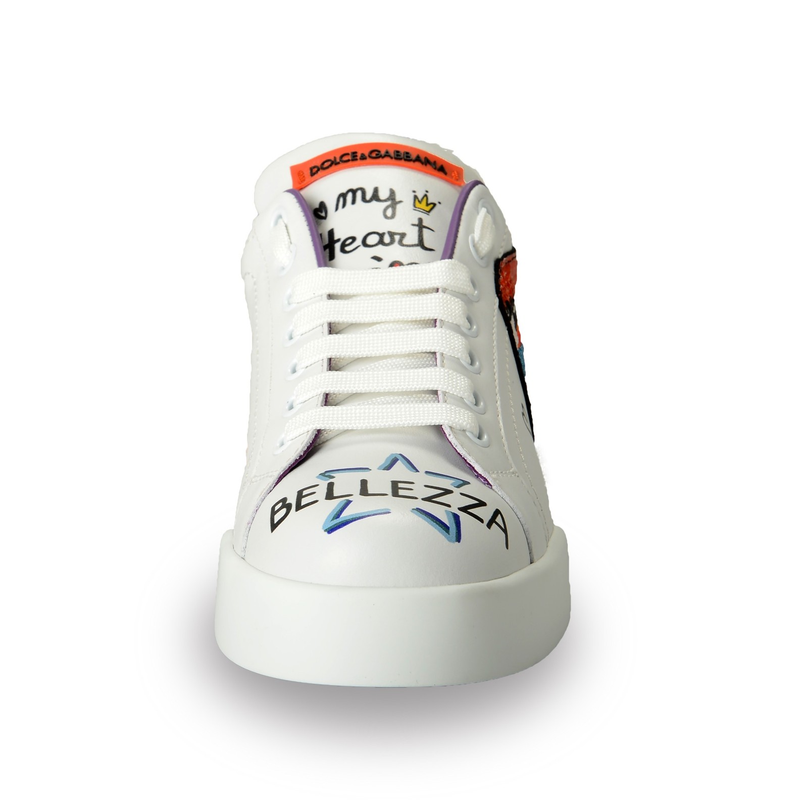 Dolce & Gabbana Women’s «Portofino Light F15» Leather Sneakers Shoes US 6 IT 36