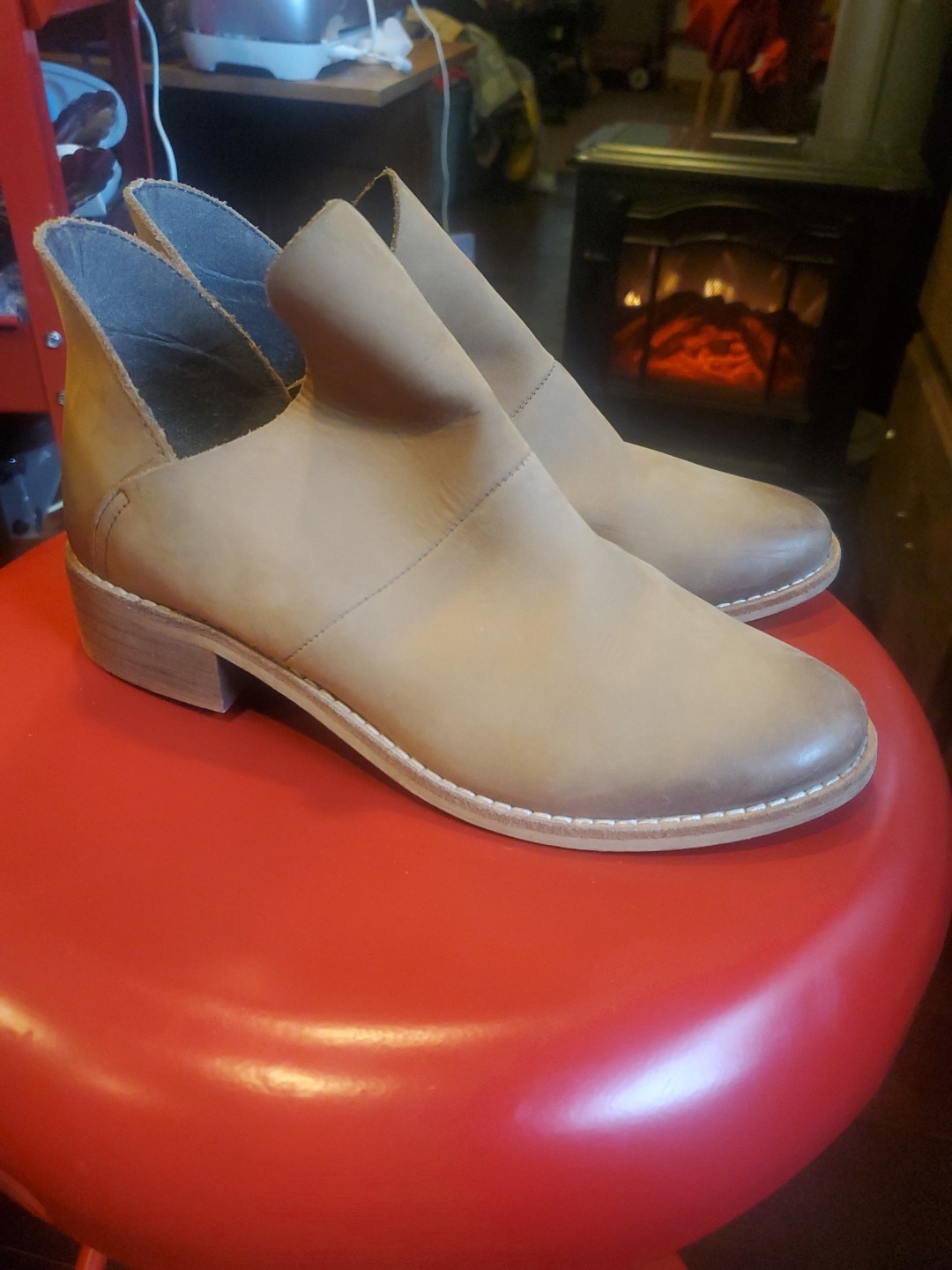 2 pair of womens shoes one Sandal one ankle boot