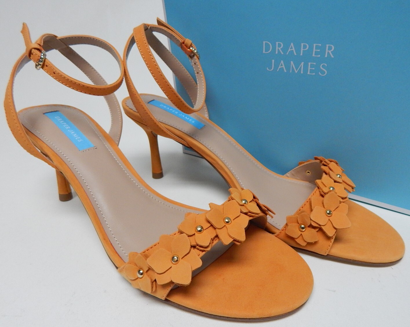 Draper James Alice Size US 10 M EU 41 Women’s Floral Heeled Sandals Light Orange