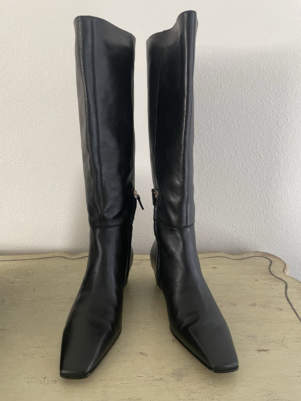 Madewell The Lexie Tall Boot in Black Leather Size 8 $298 NX079