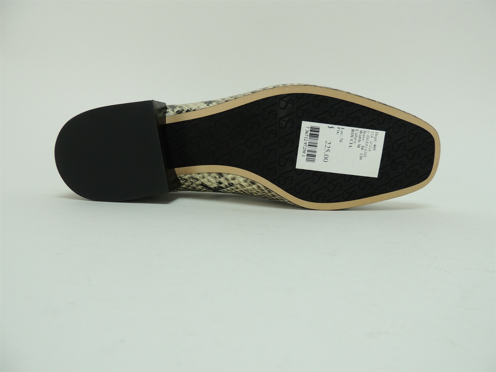 Via Spiga Women’s Baudelaire Loafers Rocia Snake Leather Size 6.5 M
