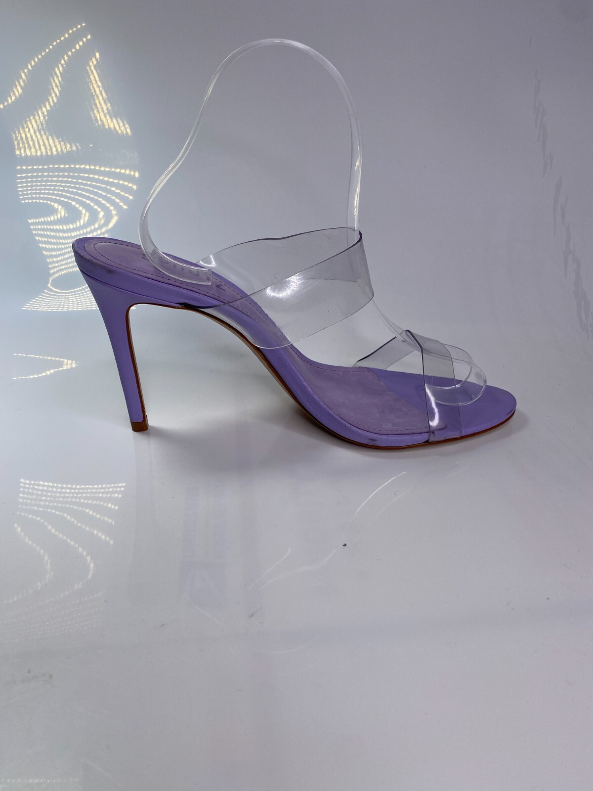 Schutz Women’s Purple Leather Heeled Sandals – Ariella Sz 8.5