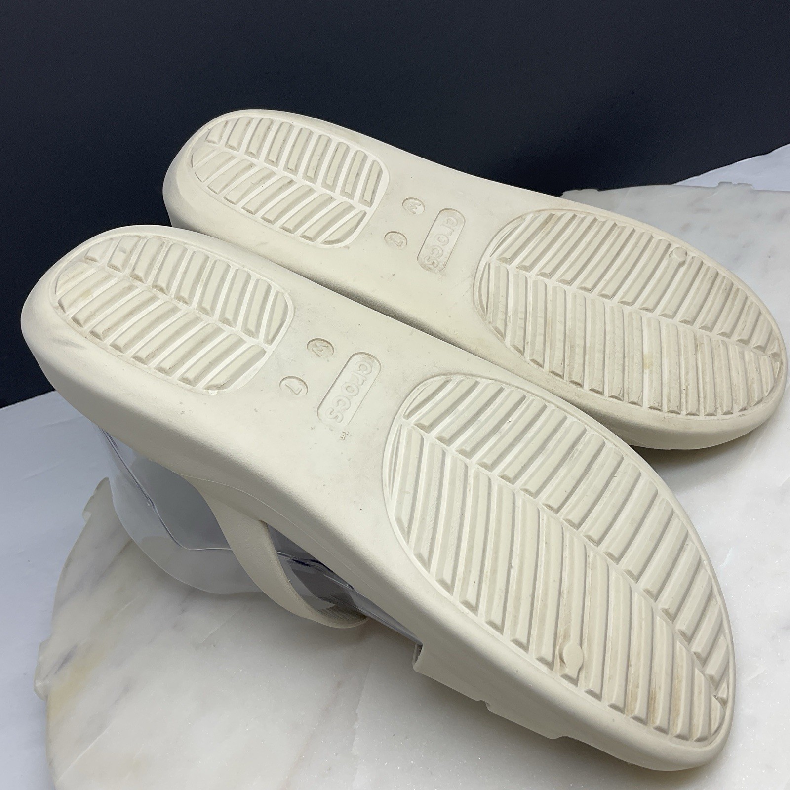 Crocs Getaway Strappy Slide Sandals Womens Size 7 Stucco Comfort Casual