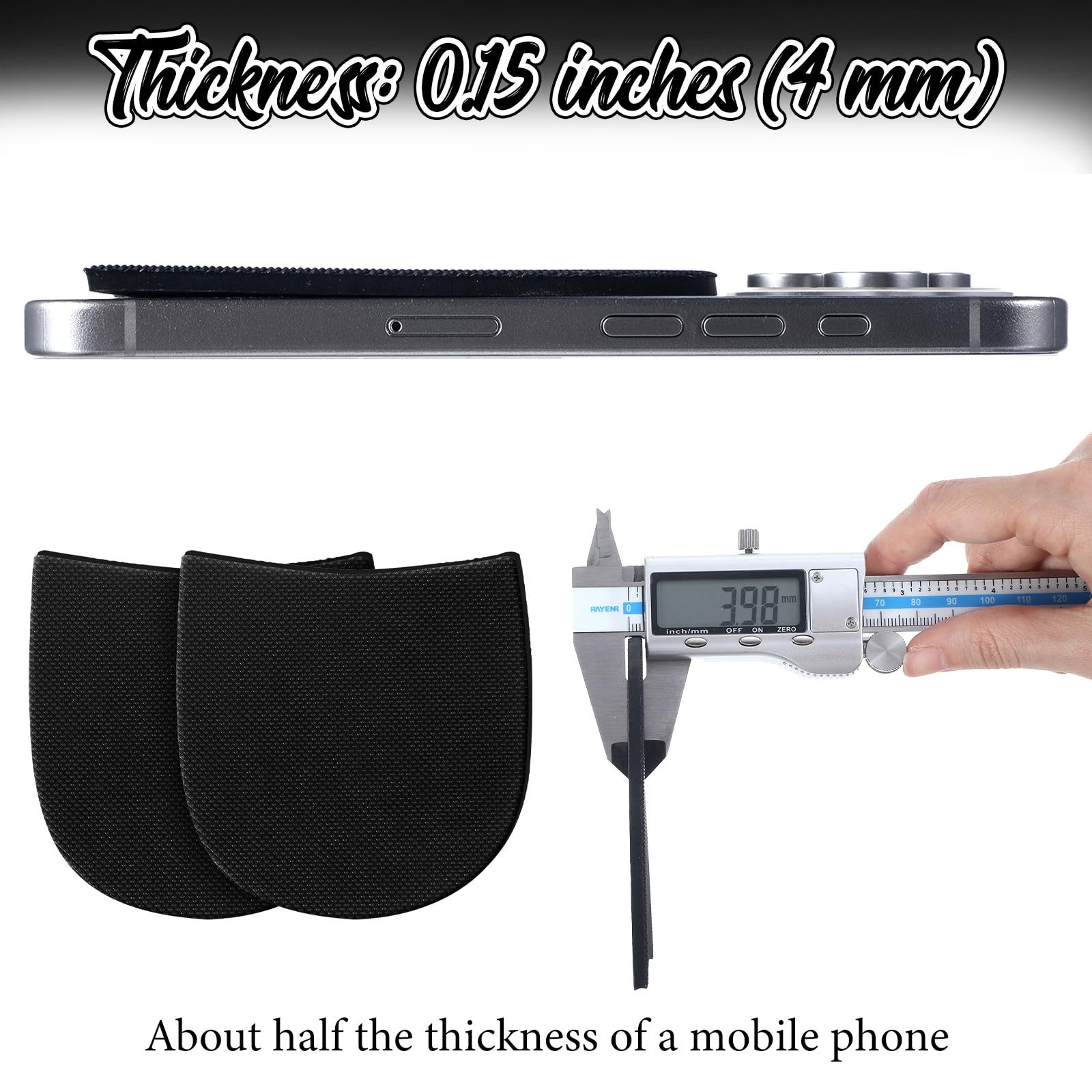 Shoe Repair Rubber Heels, Heels 9*9.9*0.4cm (3.5*3.9*0.16 Inch), Black