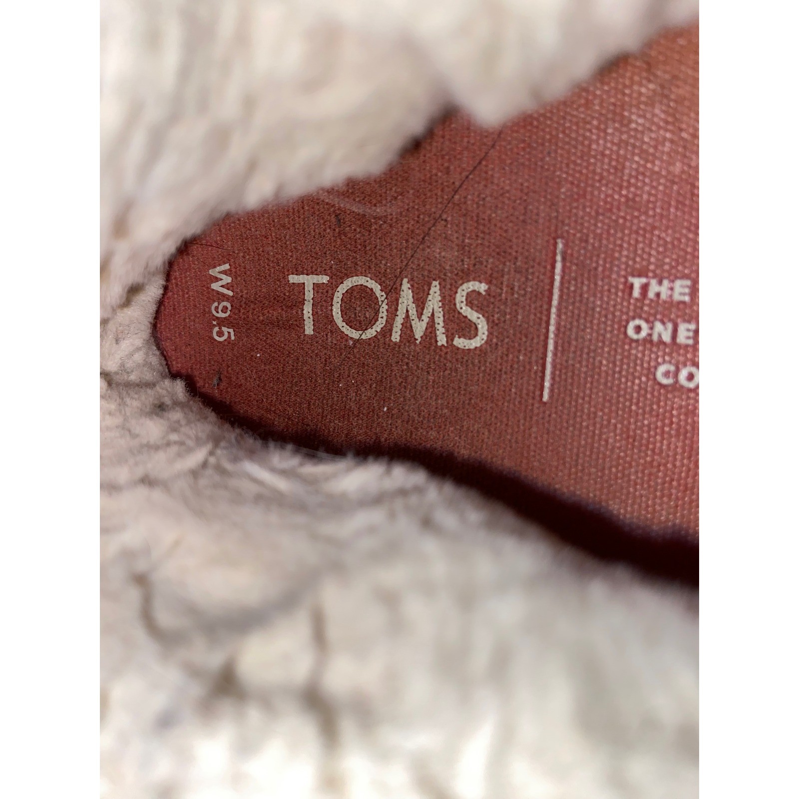 TOMS Alpargata Fair Isle Reindeer Faux Fur Lined Slip On Shoes Womens 9.5 Cozy