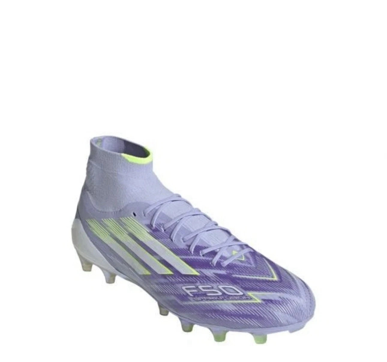 Adidas F50 Sparkfusion Elite Mid FG Size 9.5 Women’s Purple Neon Soccer Cleats