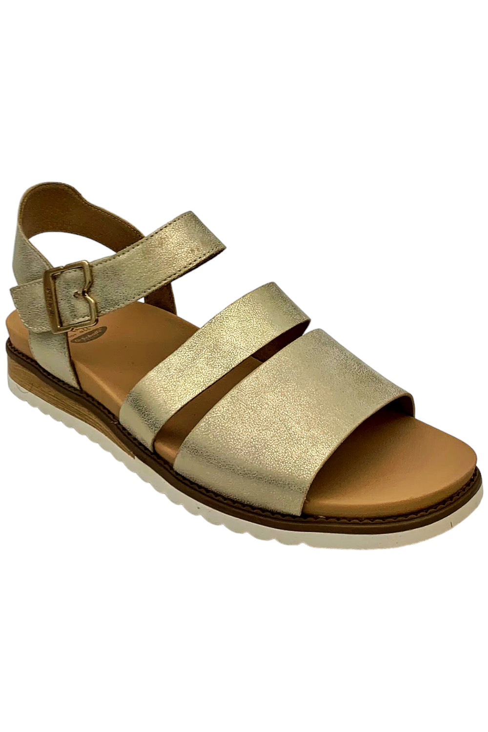 Dr. Scholl’s Women’s Island Glow Buckle Sandals Light Gold