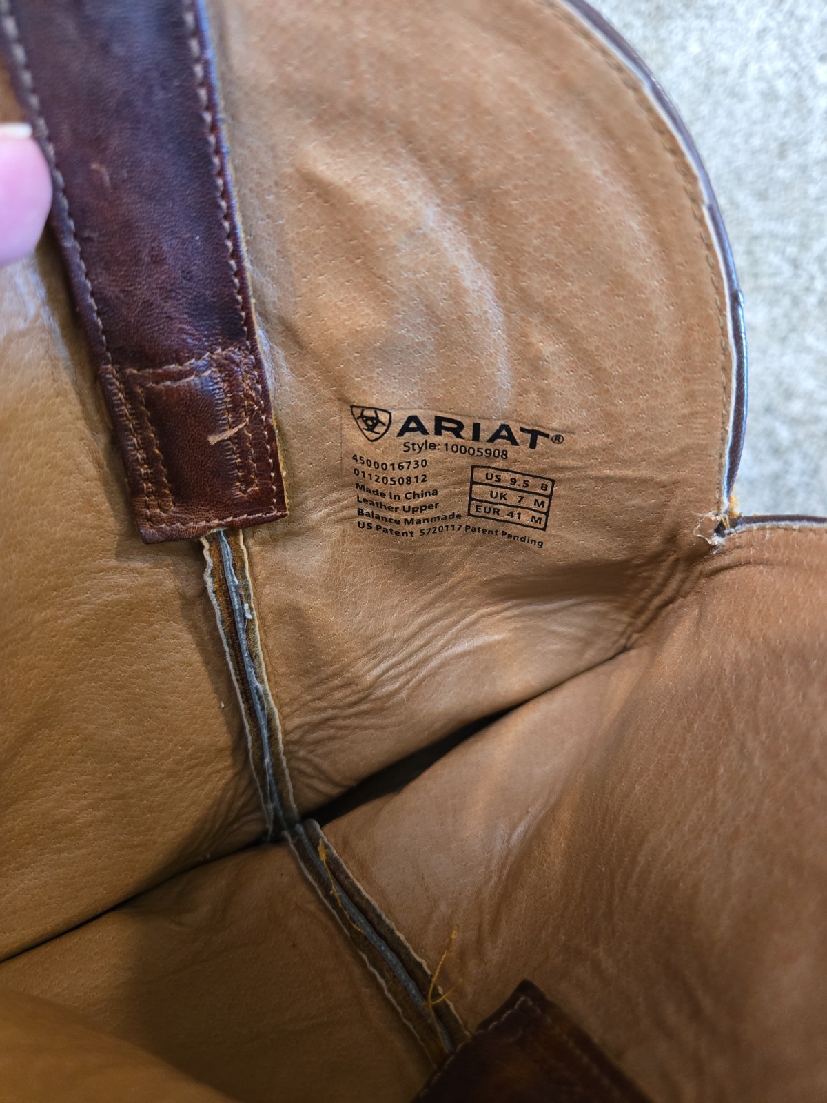 Ariat ATS Brown Leather Western Cowboy Boots Womans Sz 9.5B 10005908 Snip Toe