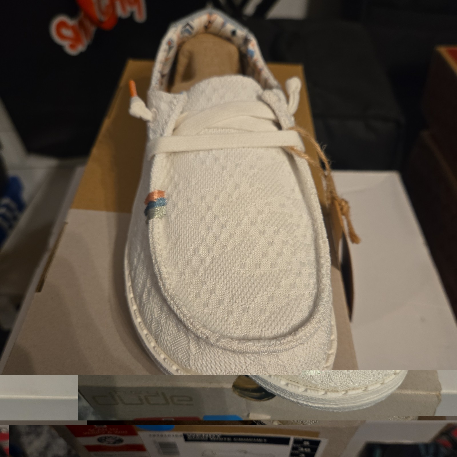 Hey Dude Wendy Boho White Crochet Womens Size 5