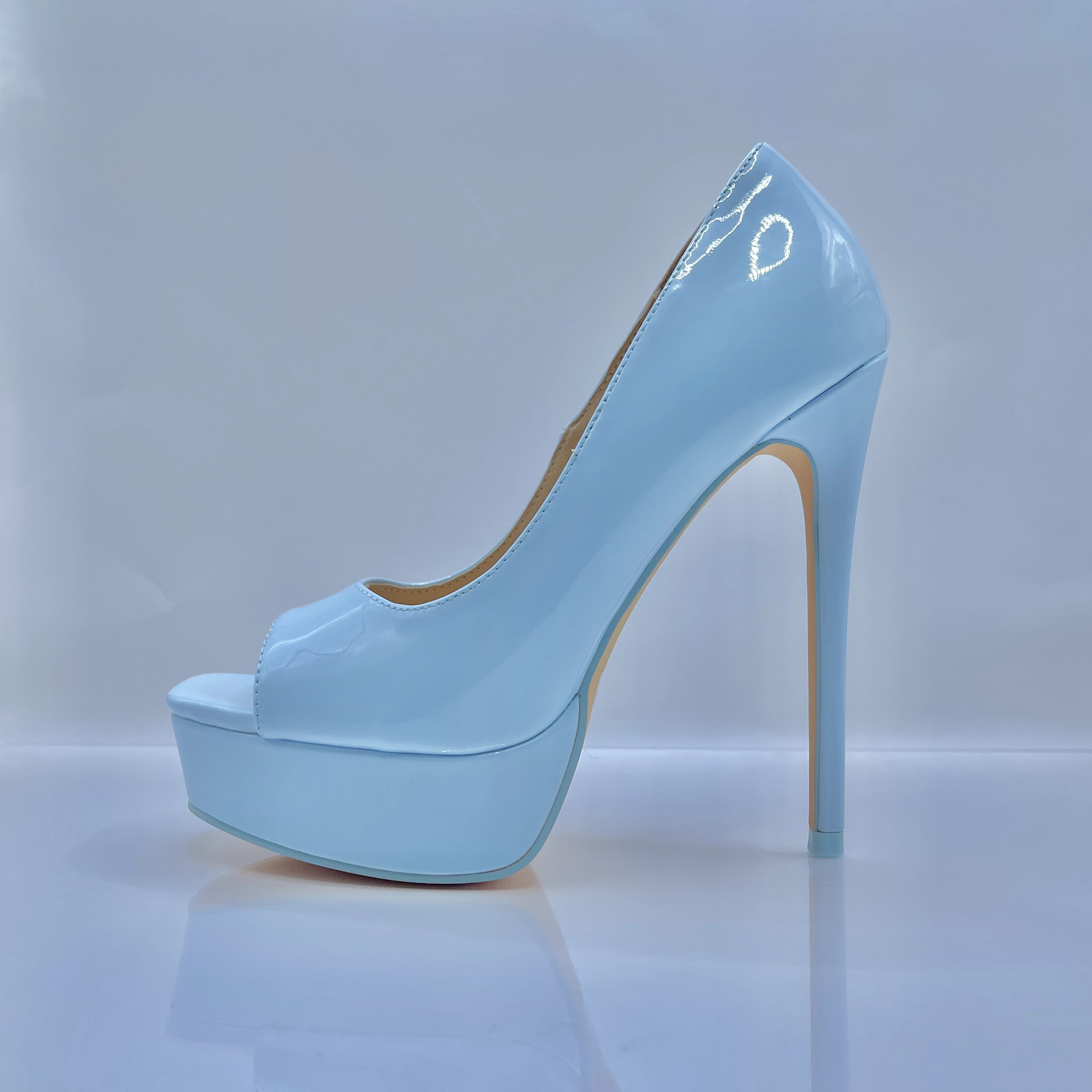 Women’s Platform Stiletto High Heels Shoes Open Peep Toe Pumps 6 inch