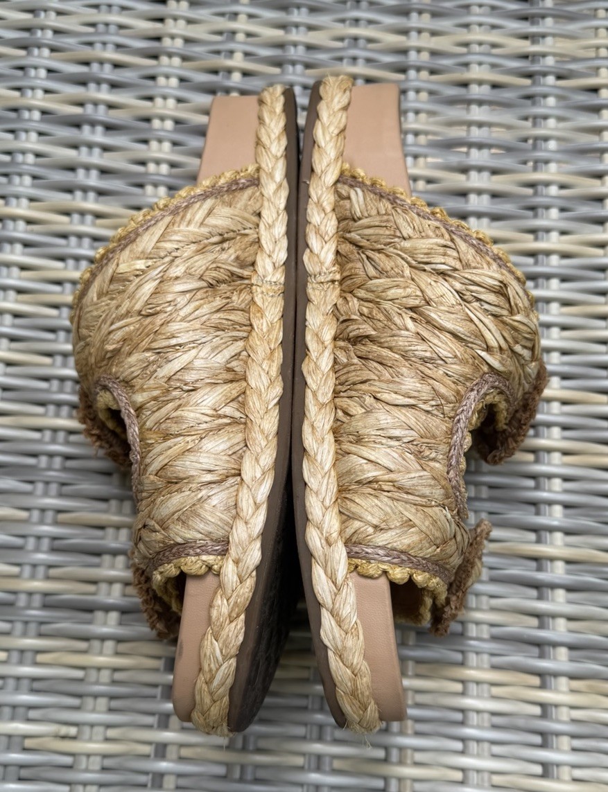 Sam Edelman Women’s Reina Slides Sandals Raffia – US SIZE 10.5 M Beach
