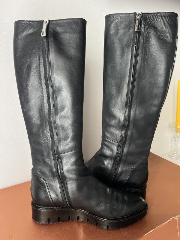 Women Baldinini Boots Black Leather 36.5 #5H48