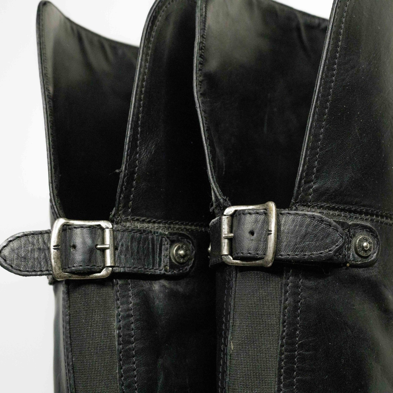 FRYE Melissa Over The Knee Leather Riding Boots Preppy Heritage Black Sz 6