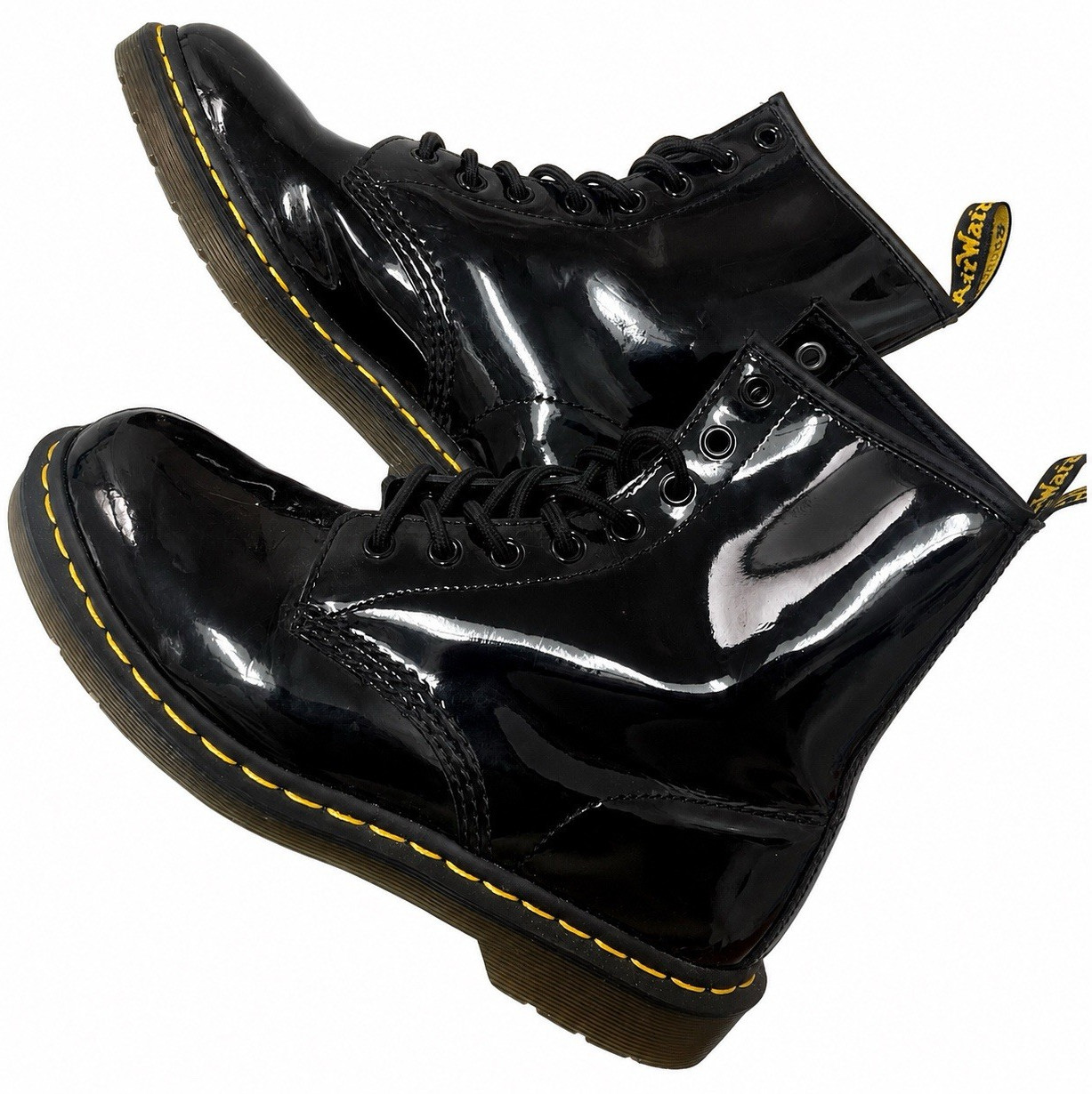 Dr. Martens 1460 W Women’s Black Patent Leather Lace-Up Ankle Boots US 9