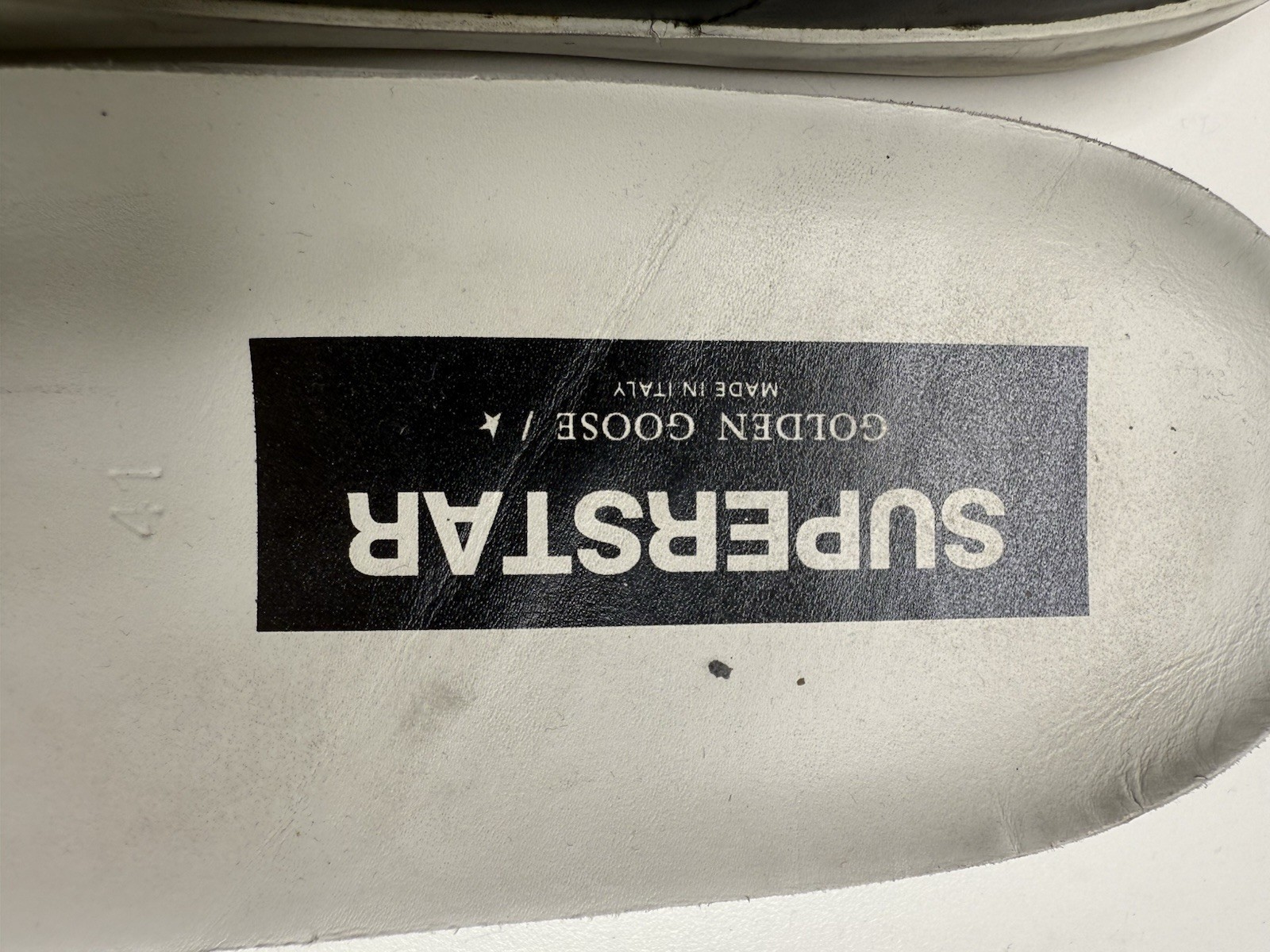 Golden Goose Super-Star Leather Sneakers in Black and White Size 41