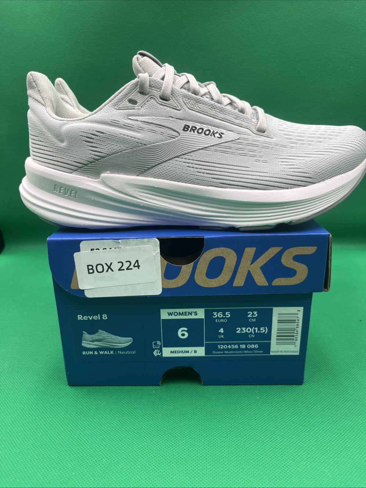 Size 6 – Brooks Revel 8 Oyster Mushroom Alloy W